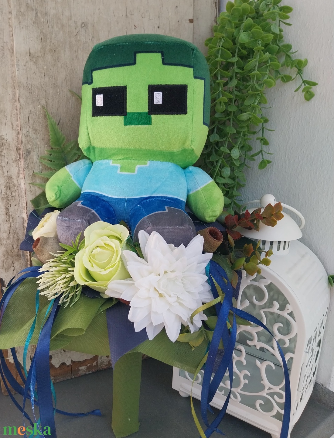 Ovis ballagási csokor - utolsó Minecraft  - otthon & életmód - virágdekoráció - virágok - virágcsokor - Meska.hu