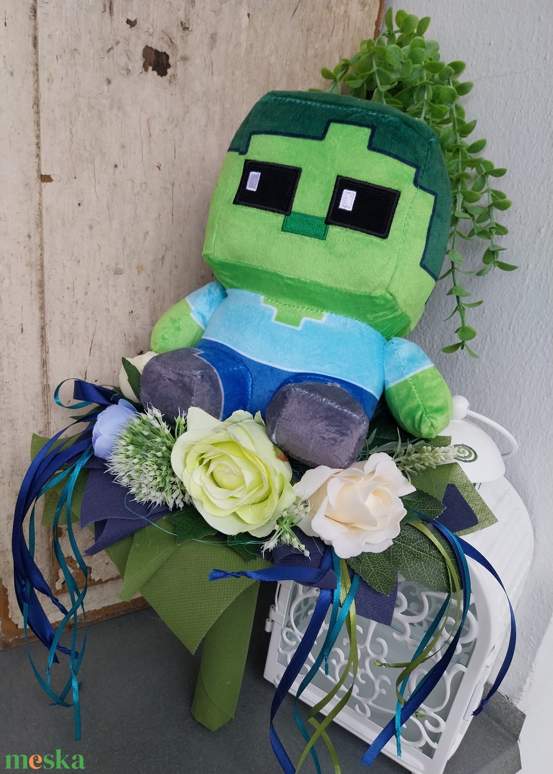 Ovis ballagási csokor - Minecraft  - otthon & életmód - virágdekoráció - virágok - virágcsokor - Meska.hu