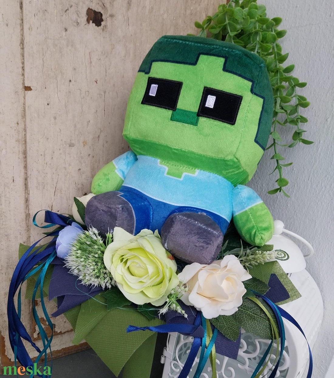 Ovis ballagási csokor - Minecraft  - otthon & életmód - virágdekoráció - virágok - virágcsokor - Meska.hu