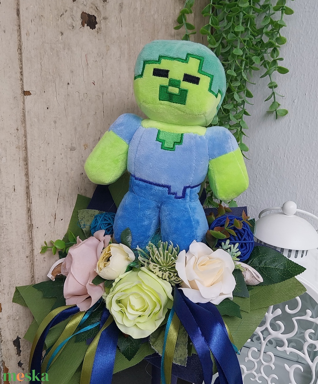 Ovis ballagási csokor - Minecraft  - otthon & életmód - virágdekoráció - virágok - virágcsokor - Meska.hu