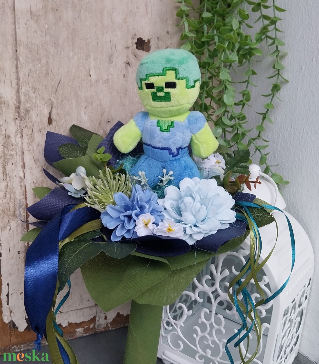 Ovis ballagási csokor - Minecraft  - otthon & életmód - virágdekoráció - virágok - virágcsokor - Meska.hu