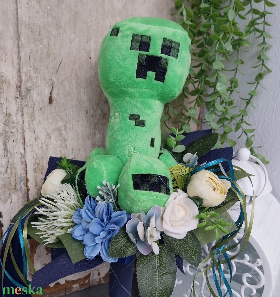 Ovis ballagási csokor - Minecraft  - otthon & életmód - virágdekoráció - virágok - virágcsokor - Meska.hu
