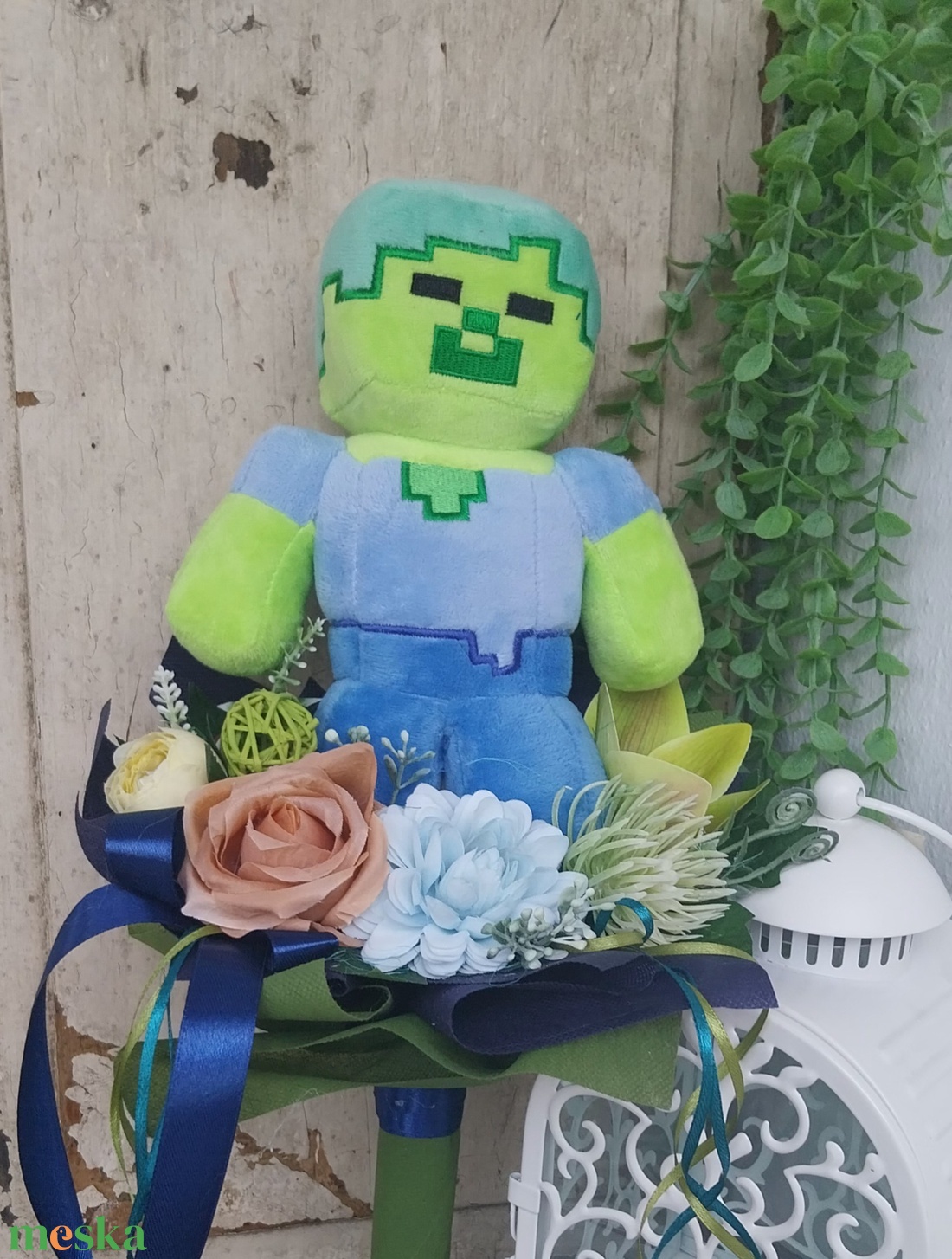 Ovis ballagási csokor - Minecraft - otthon & életmód - virágdekoráció - virágok - virágcsokor - Meska.hu