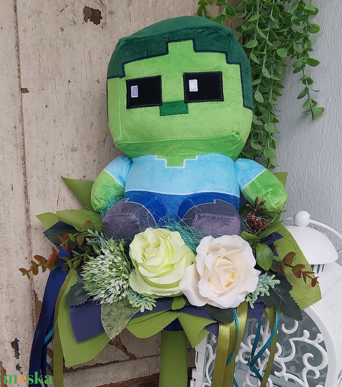 Ballagási csokor -Minecraft  - otthon & életmód - virágdekoráció - virágok - virágcsokor - Meska.hu