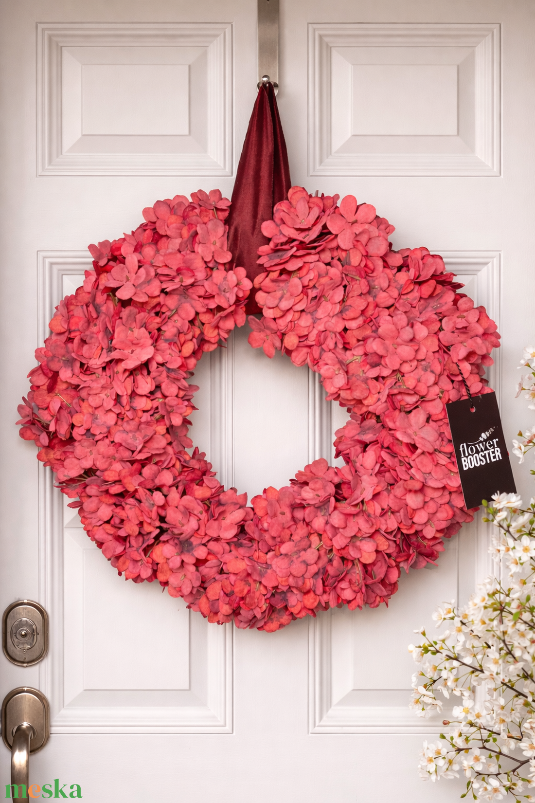 Tavaszi ajtódísz hortenziából - otthon & életmód - dekoráció - ajtó- és ablak dekoráció - ajtódísz & kopogtató - Meska.hu