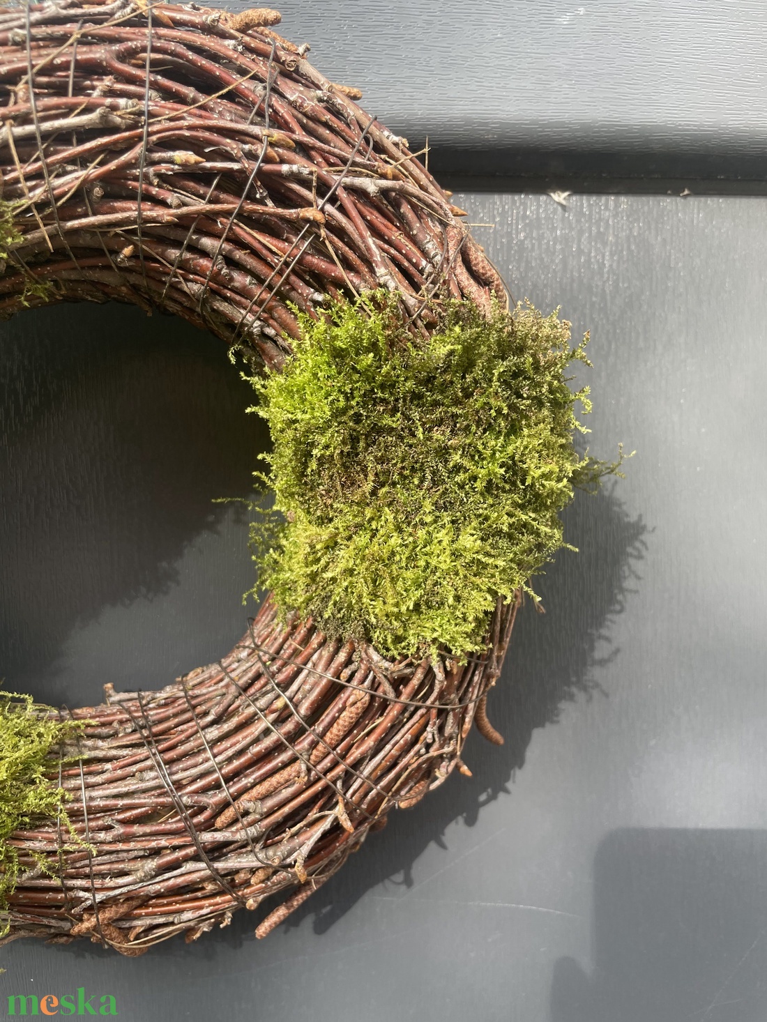 Tavaszi nyírfaágból és mohából készített kis ajtódísz - otthon & életmód - dekoráció - ajtó- és ablak dekoráció - ajtódísz & kopogtató - Meska.hu