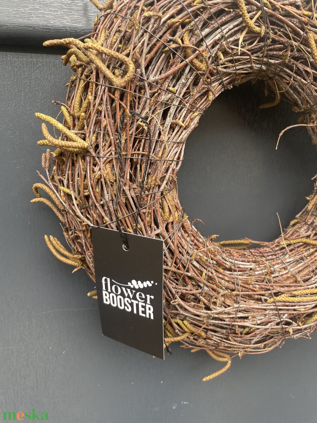 Tavaszi nyírfavesszőből szorosan kötött ajtódísz - otthon & életmód - dekoráció - ajtó- és ablak dekoráció - ajtódísz & kopogtató - Meska.hu