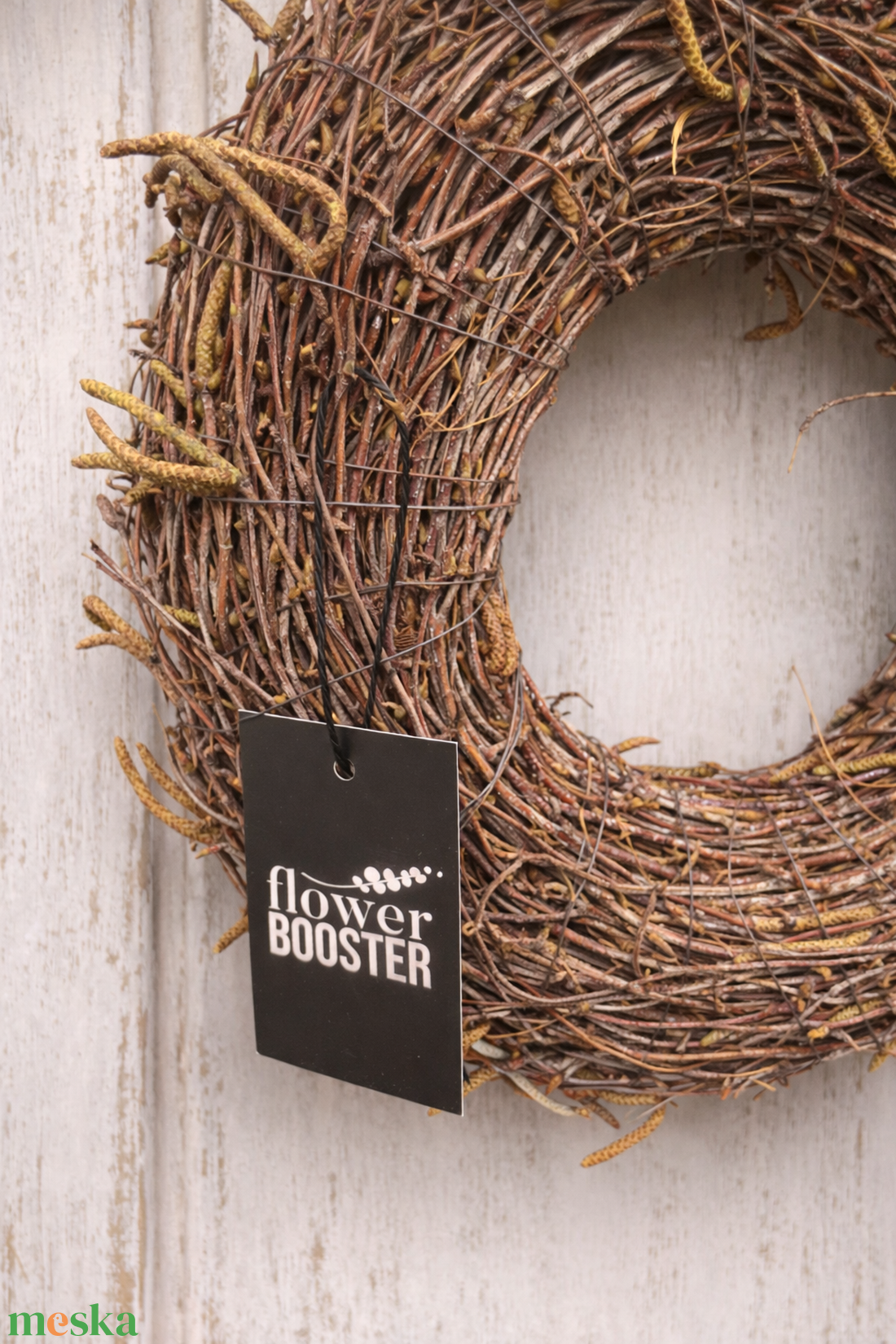 Tavaszi nyírfavesszőből szorosan kötött ajtódísz - otthon & életmód - dekoráció - ajtó- és ablak dekoráció - ajtódísz & kopogtató - Meska.hu