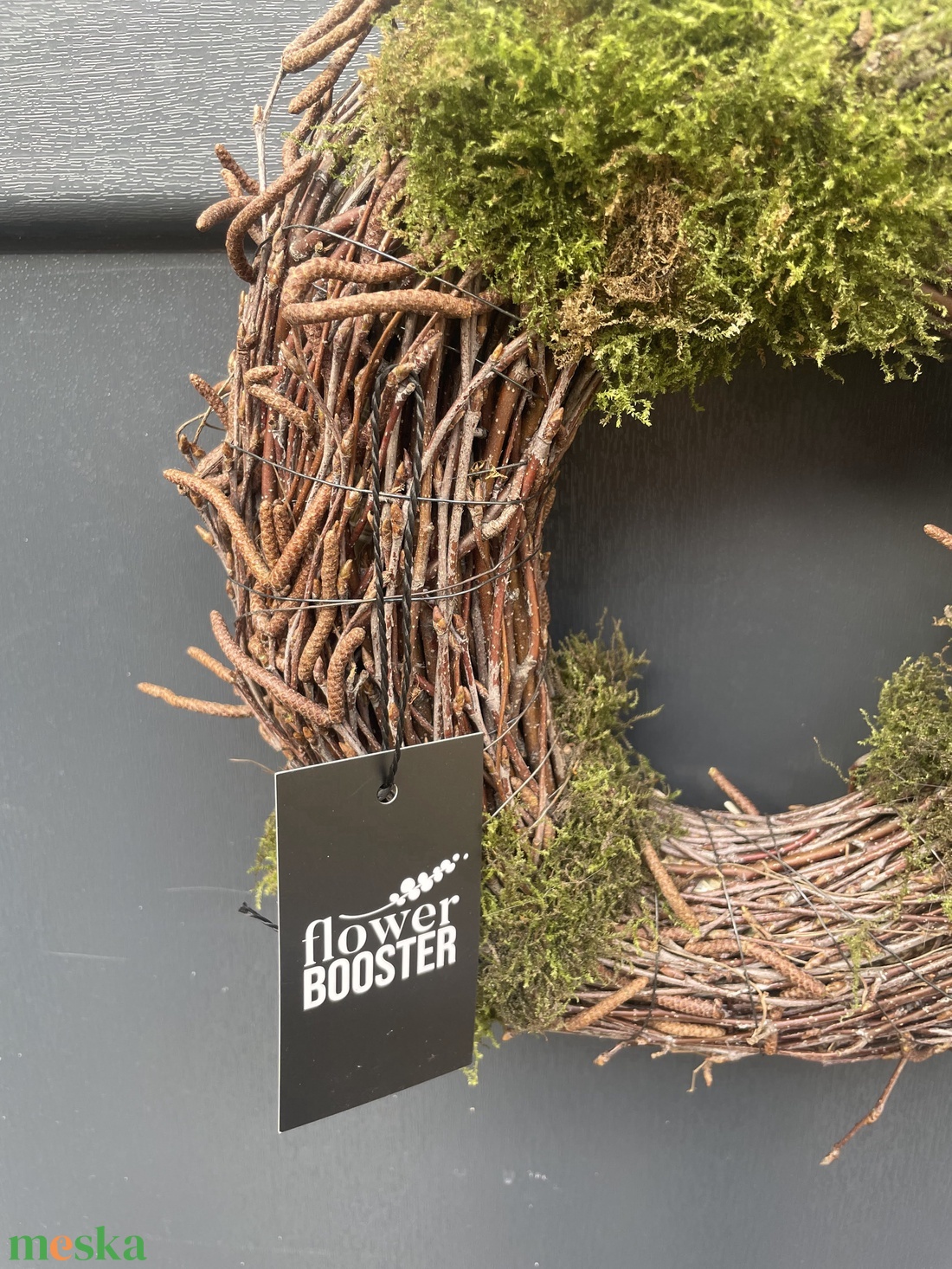 Tavaszi nyírfaágból és mohából készített nagy ajtódísz - otthon & életmód - dekoráció - ajtó- és ablak dekoráció - ajtódísz & kopogtató - Meska.hu