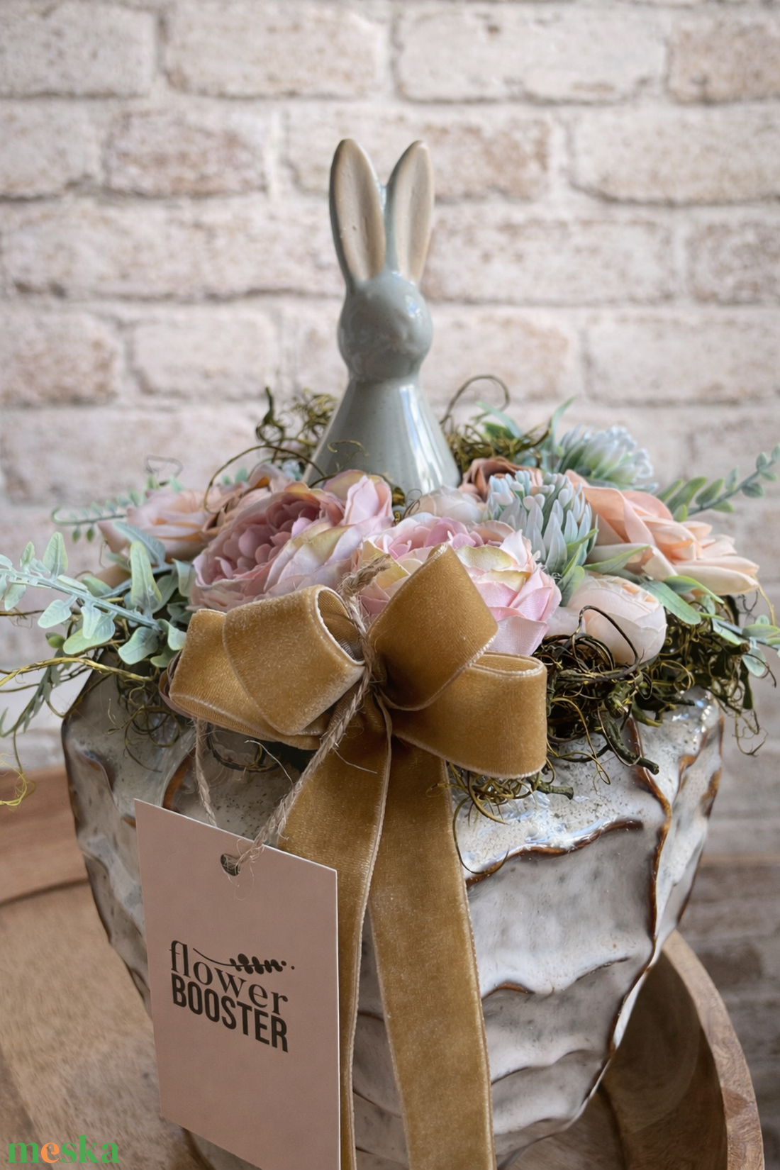 Húsvéti pasztell asztaldísz nyuszival  - ünnepi díszek, dekorációk - húsvéti díszek és dekorációk - húsvéti asztaldíszek - Meska.hu