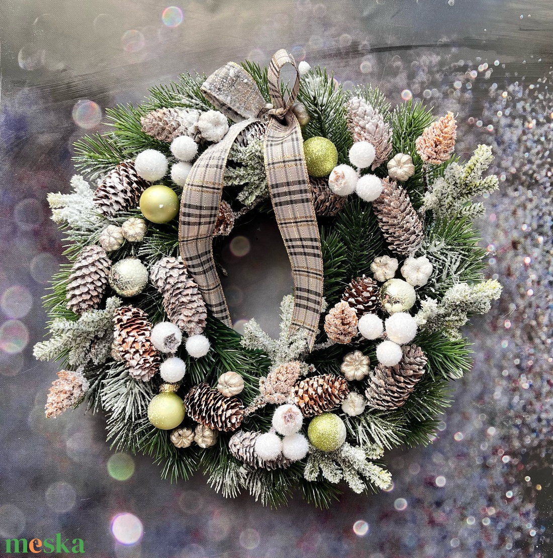 Farmhouse ajtódísz - karácsony - karácsonyi lakásdekoráció - karácsonyi ajtódíszek - Meska.hu
