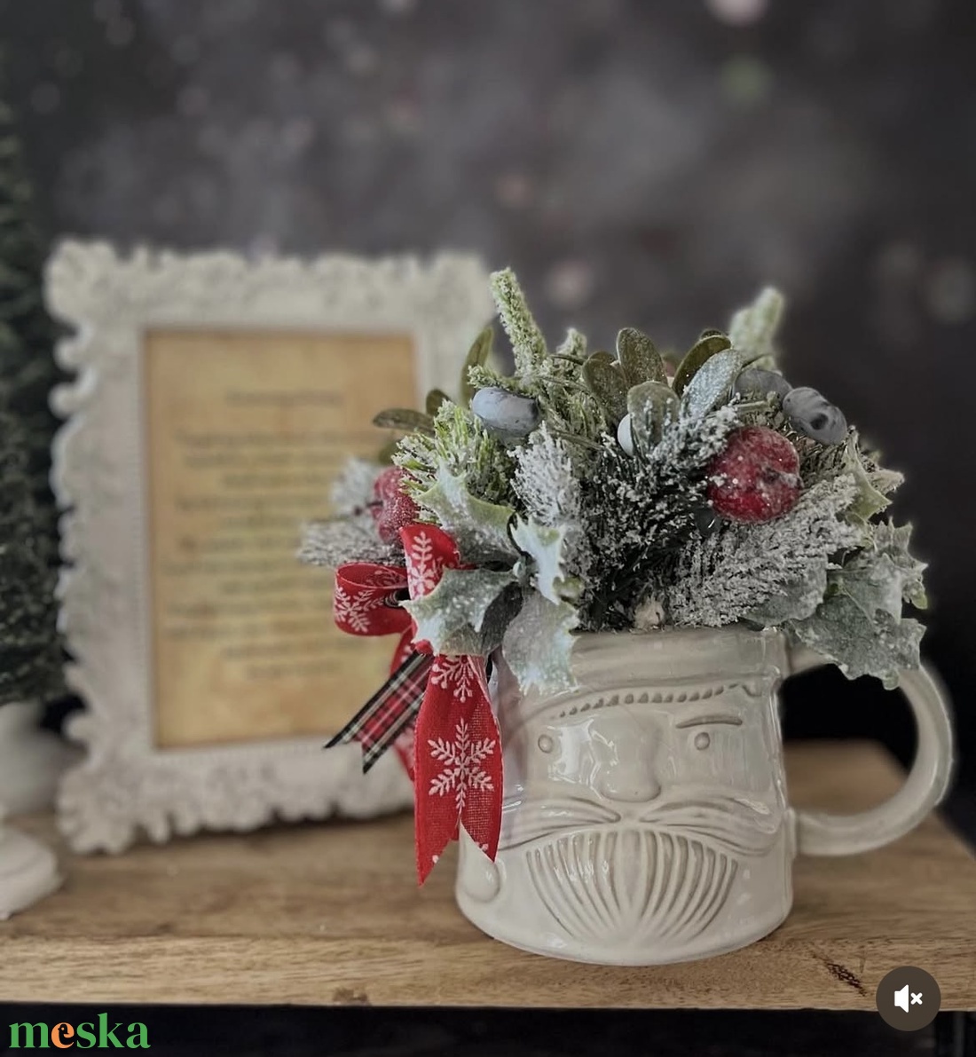 Télapós asztaldísz - karácsony - karácsonyi lakásdekoráció - karácsonyi lakásdíszek - Meska.hu