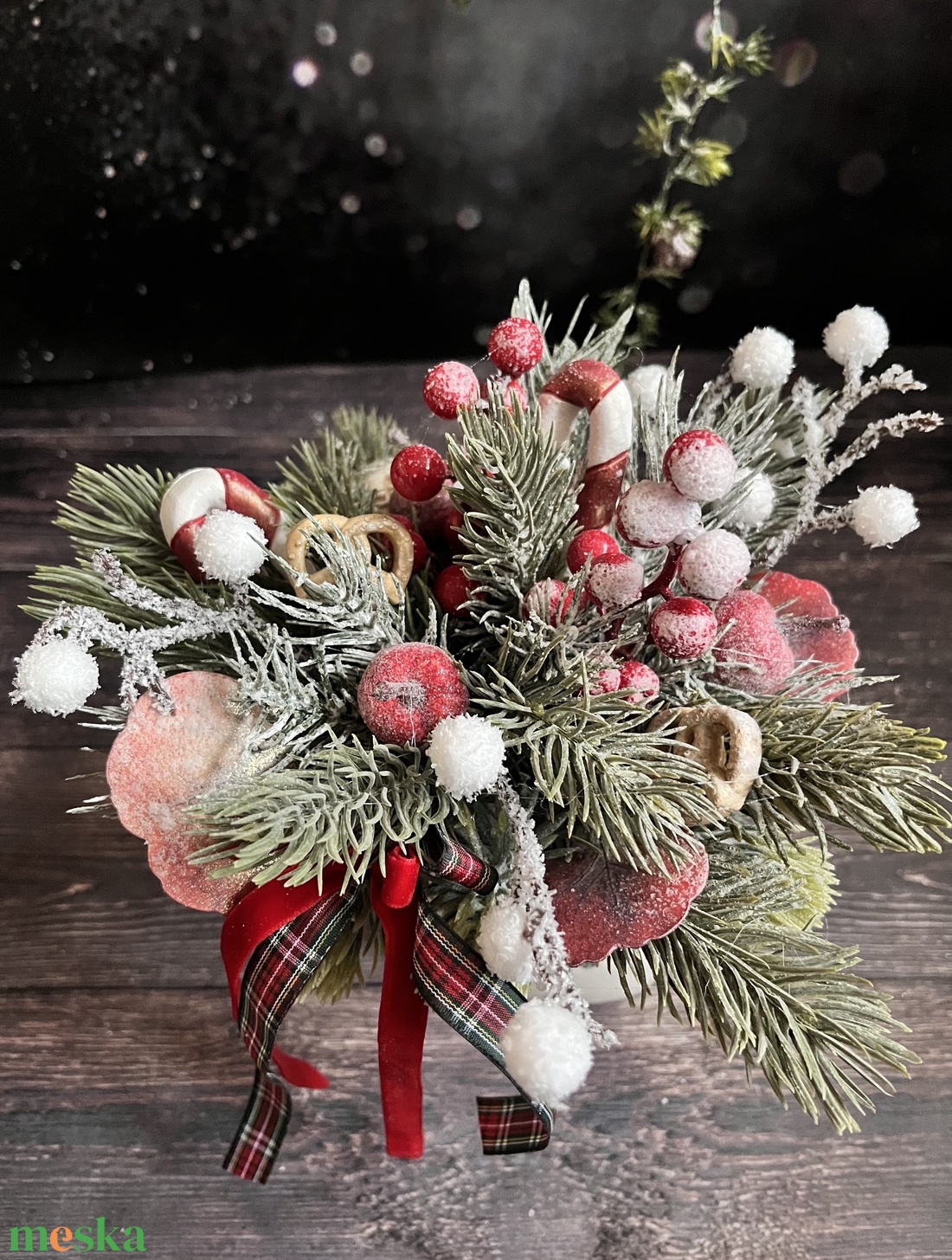 Mikulás csizmája asztaldísz - karácsony - karácsonyi lakásdekoráció - karácsonyi lakásdíszek - Meska.hu