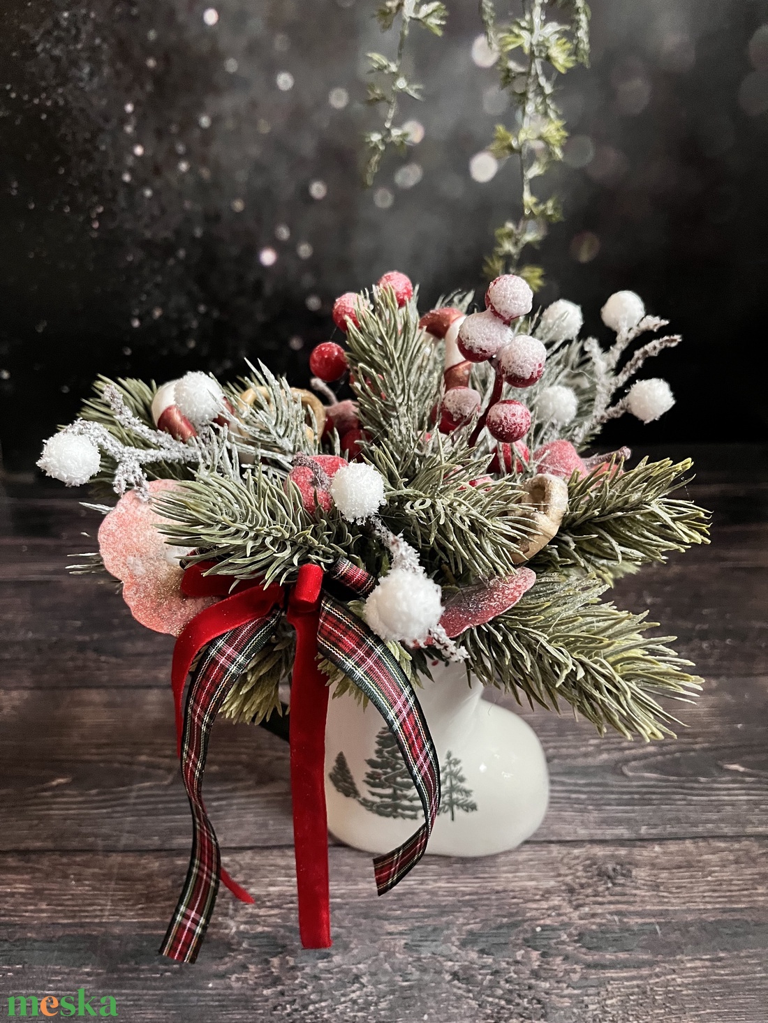 Mikulás csizmája asztaldísz - karácsony - karácsonyi lakásdekoráció - karácsonyi lakásdíszek - Meska.hu