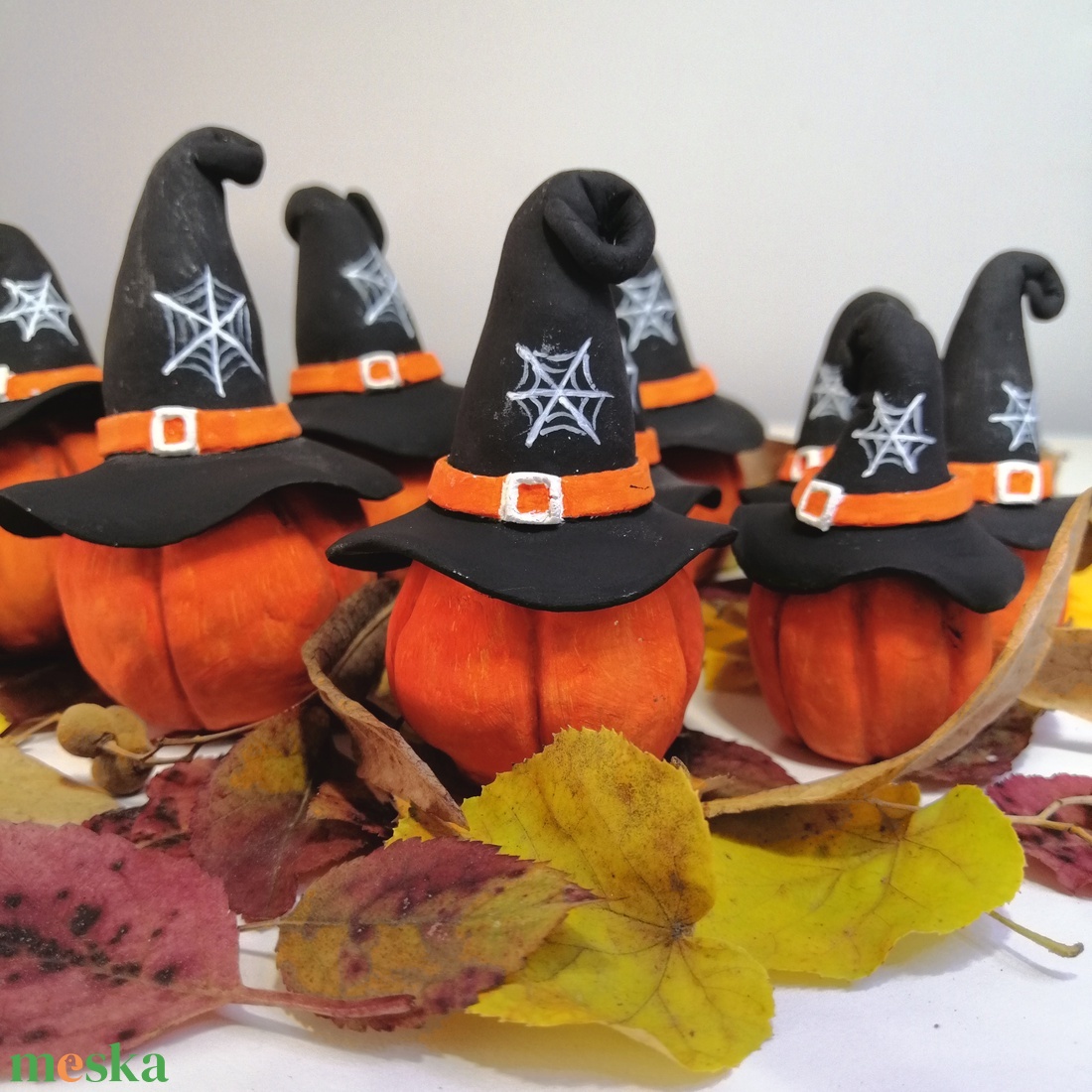 Kézzel készített gyurma halloween-i tök, Ünnepi dekoráció, Lakásdekoráció - otthon & életmód - dekoráció - halloween - halloweeni dekoráció - Meska.hu