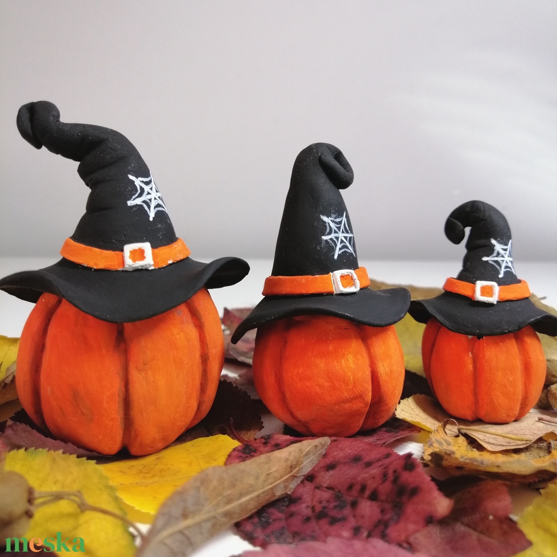 Kézzel készített gyurma halloween-i tök, Ünnepi dekoráció, Lakásdekoráció - otthon & életmód - dekoráció - halloween - halloweeni dekoráció - Meska.hu