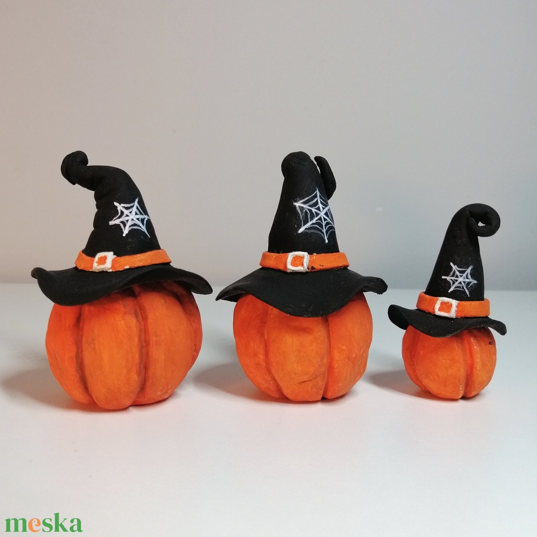 Kézzel készített gyurma halloween-i tök, Ünnepi dekoráció, Lakásdekoráció - otthon & életmód - dekoráció - halloween - halloweeni dekoráció - Meska.hu