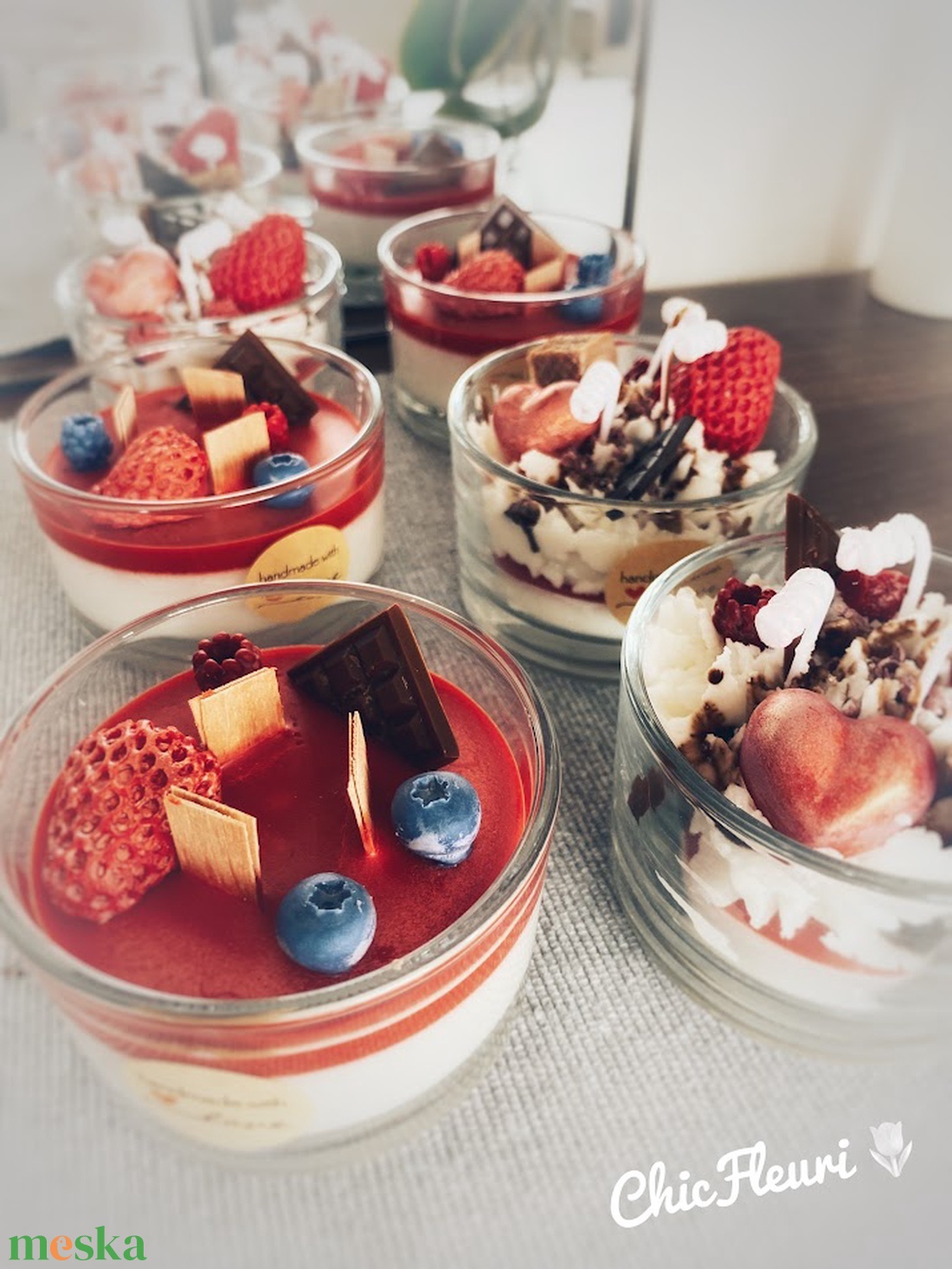 Gyümölcsös panna cotta gyertya - otthon & életmód - gyertya, illat, aroma - gyertya - Meska.hu