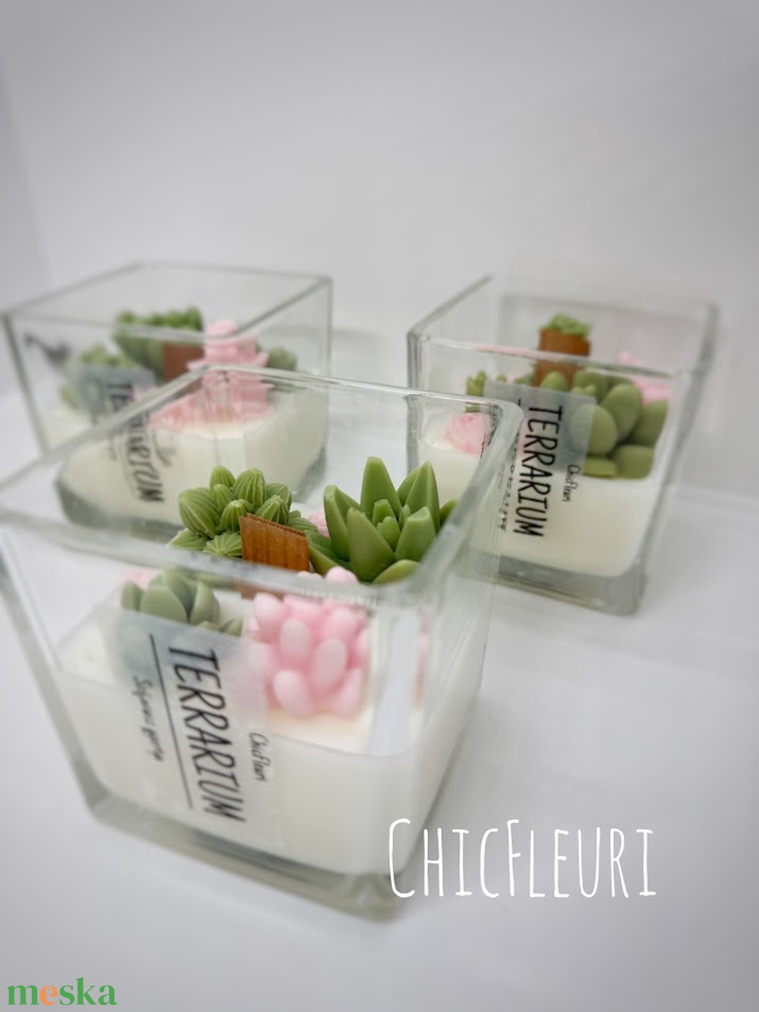 Terrárium szójaviasz gyertya - otthon & életmód - gyertya, illat, aroma - gyertya - Meska.hu