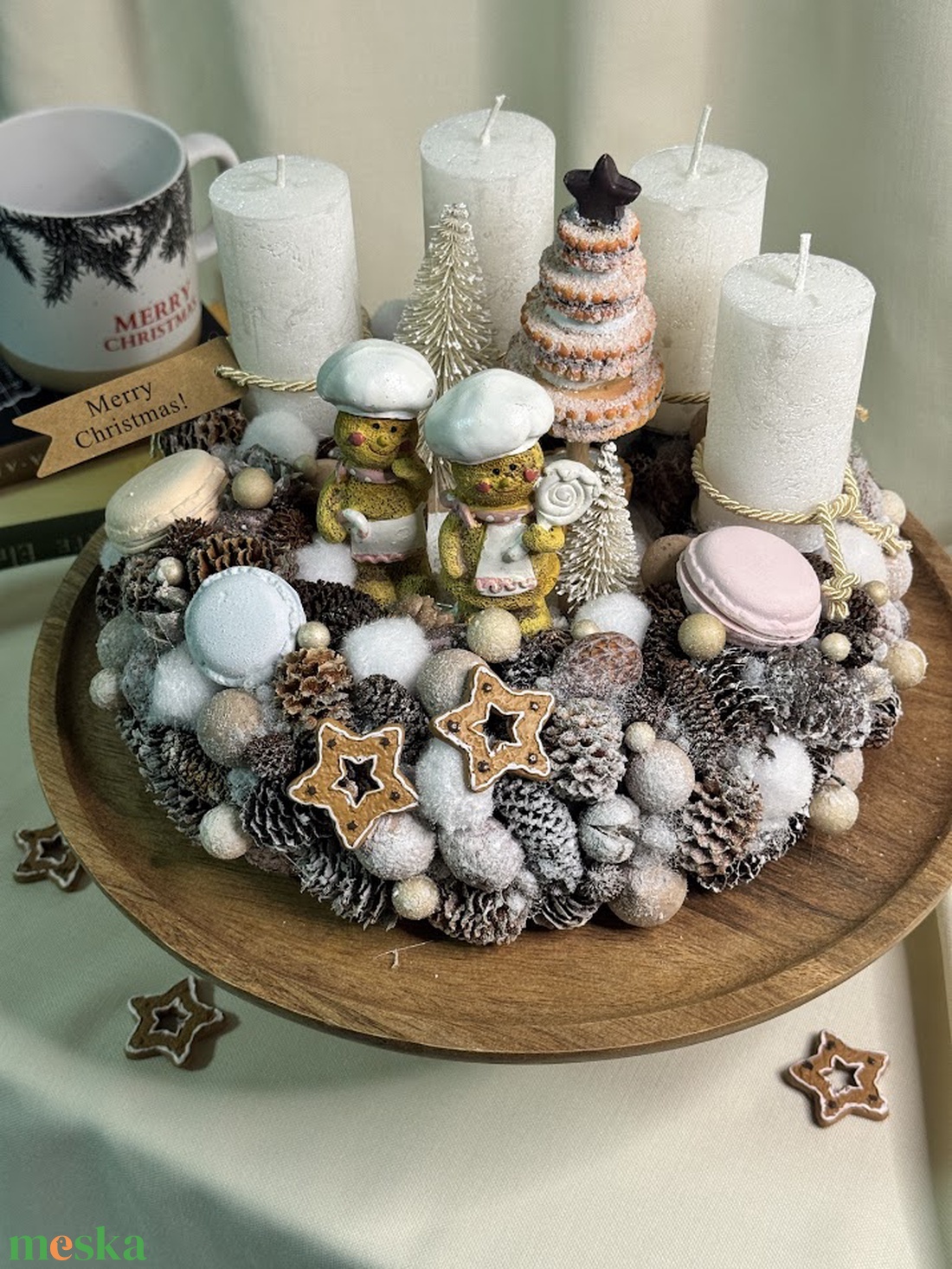 Sütimanós advent - karácsony - karácsonyi lakásdekoráció - ünnepi asztaldekoráció - Meska.hu