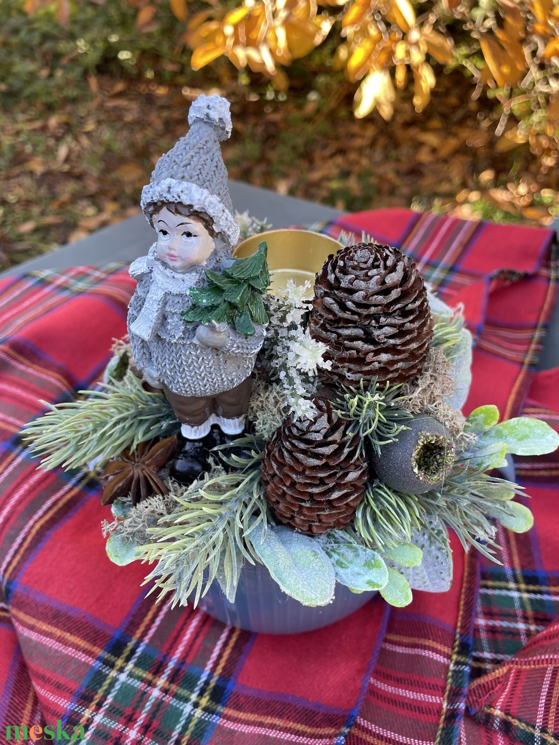 Kisfiú kékben karácsonyi asztaldísz - otthon & életmód - dekoráció - asztal és polc dekoráció - asztaldísz - Meska.hu