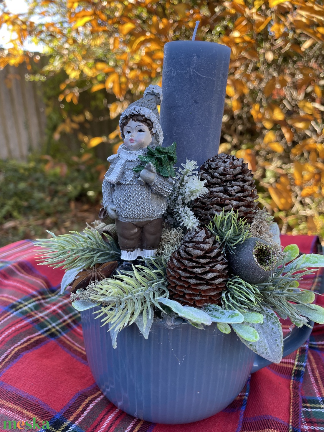 Kisfiú kékben karácsonyi asztaldísz - otthon & életmód - dekoráció - asztal és polc dekoráció - asztaldísz - Meska.hu