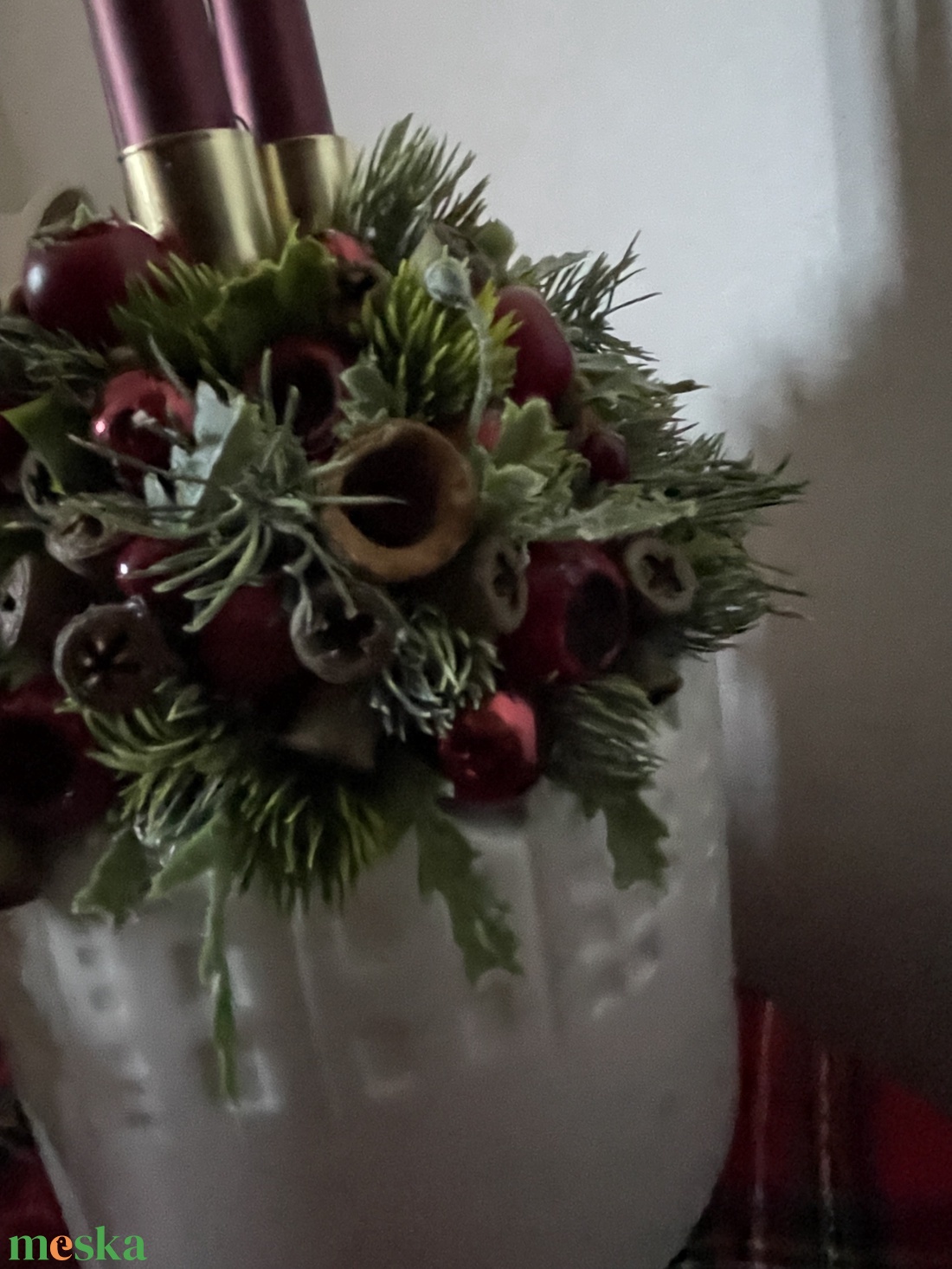 Klasszikus adventi szépség - otthon & életmód - dekoráció - asztal és polc dekoráció - asztaldísz - Meska.hu