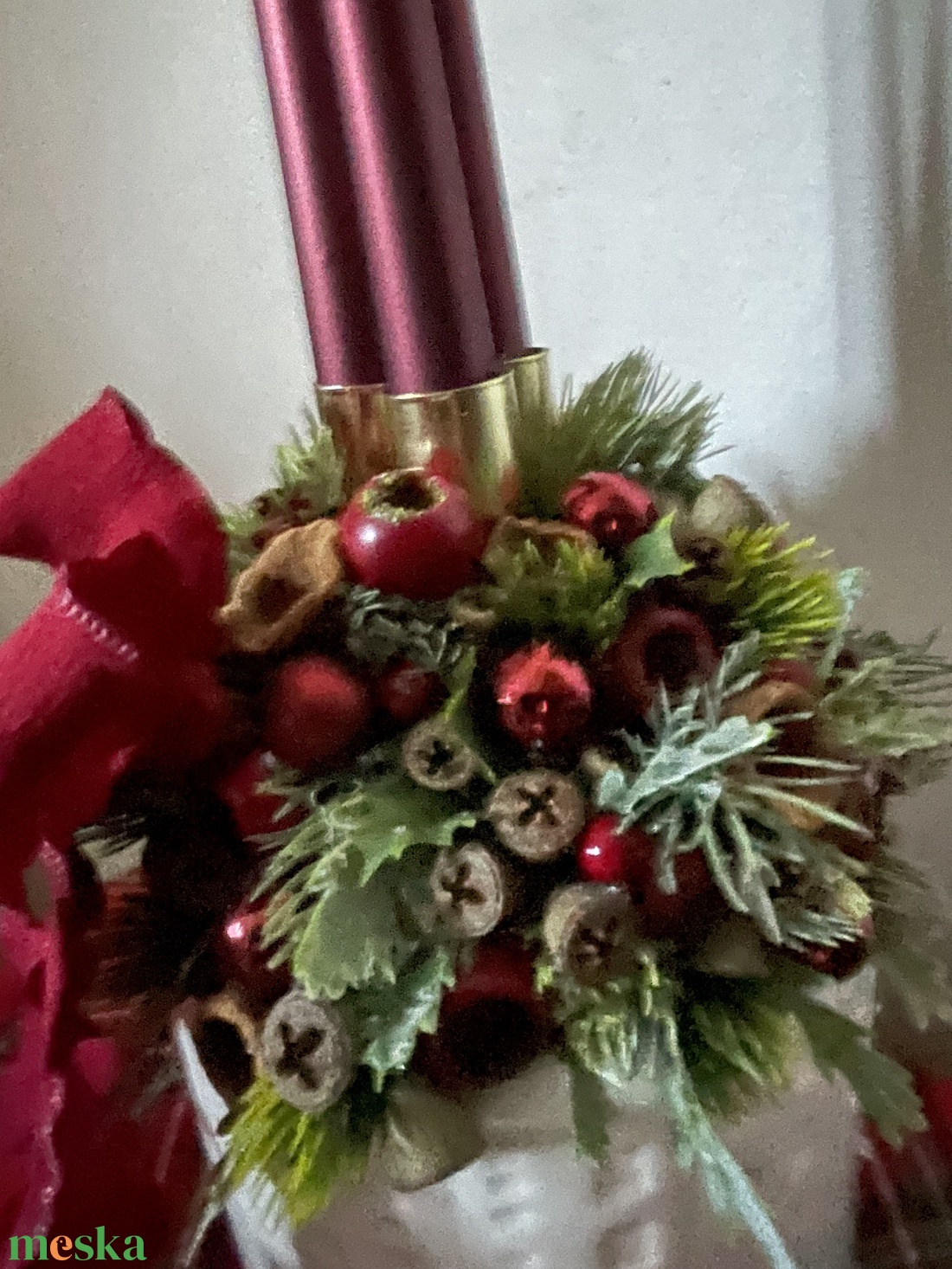 Klasszikus adventi szépség - otthon & életmód - dekoráció - asztal és polc dekoráció - asztaldísz - Meska.hu