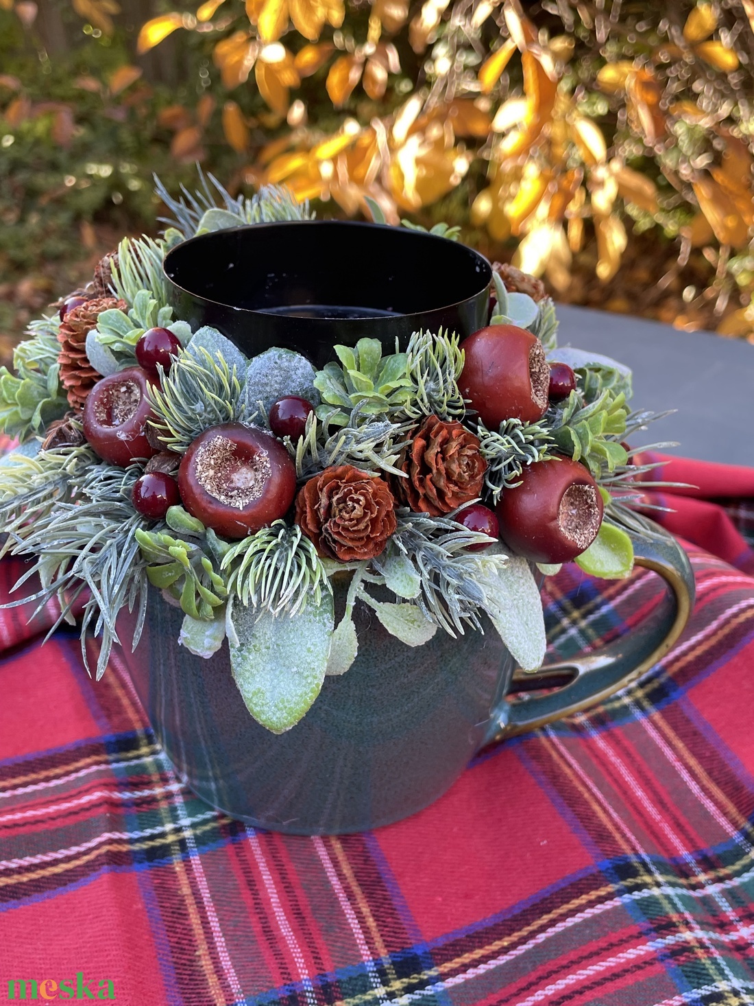 Cserélhető gyertys asztaldísz - otthon & életmód - dekoráció - asztal és polc dekoráció - asztaldísz - Meska.hu