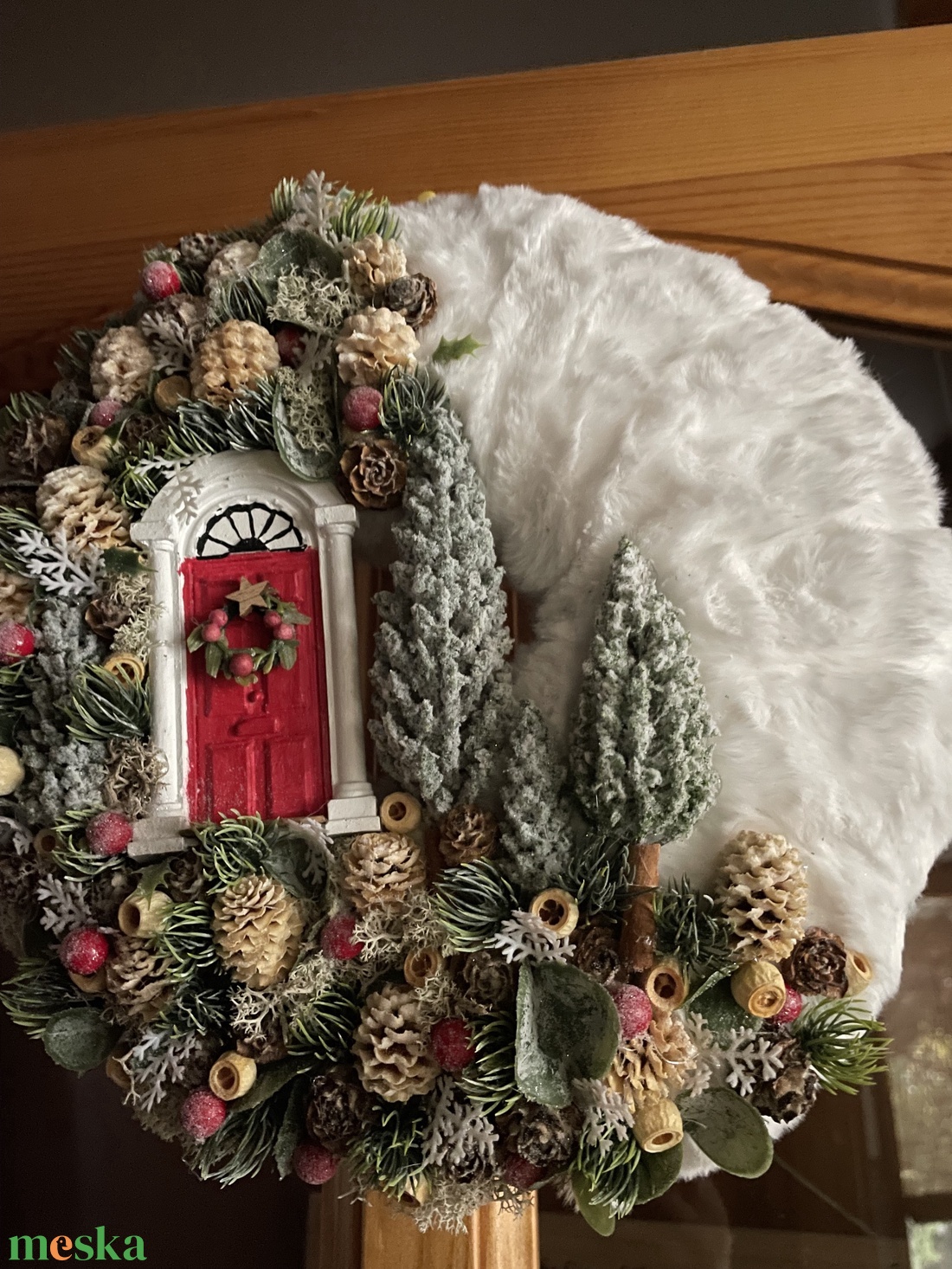 Legyen hó! Téli kopogtató. - otthon & életmód - dekoráció - ajtó- és ablak dekoráció - ajtódísz & kopogtató - Meska.hu