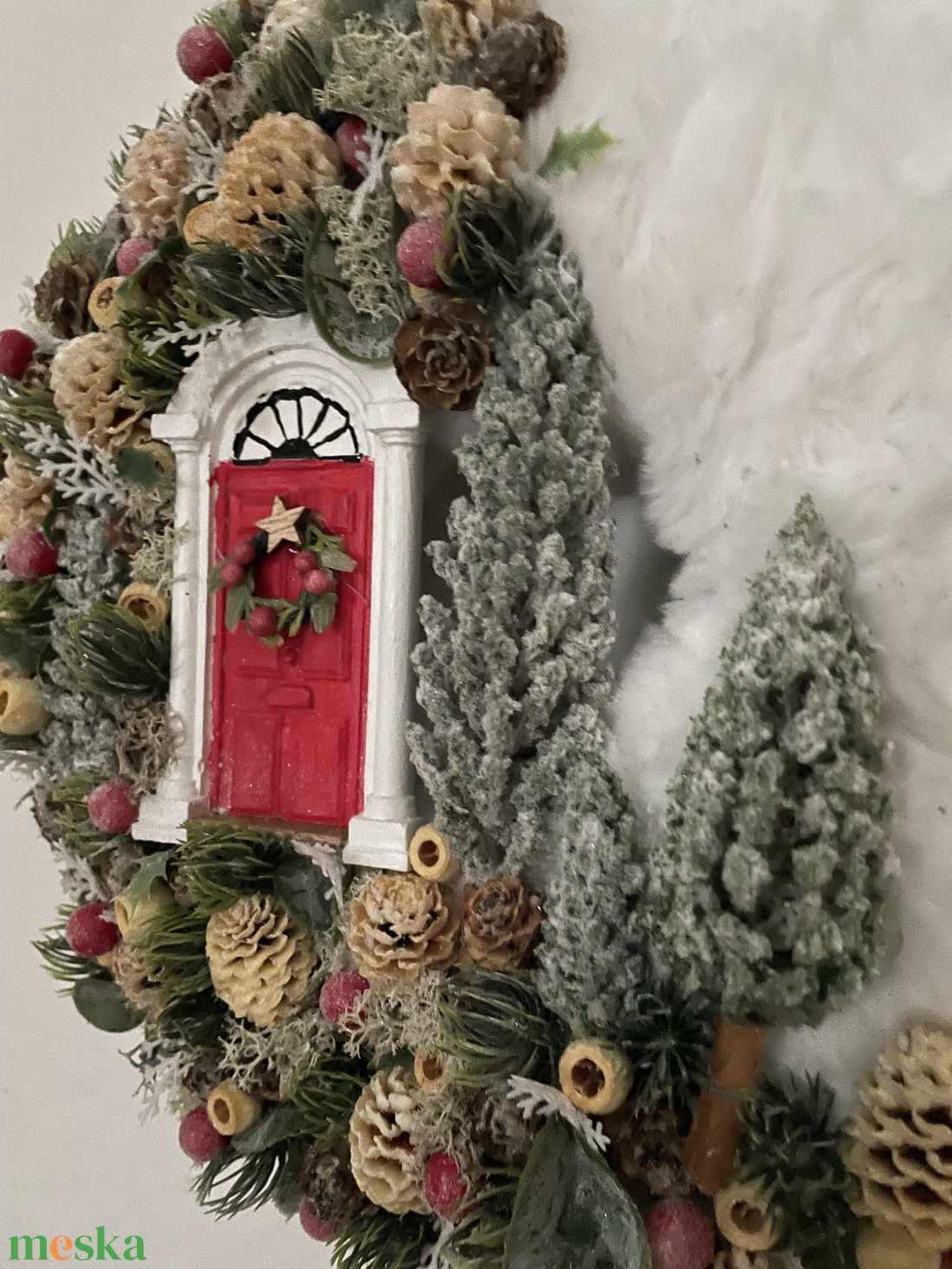 Legyen hó! Téli kopogtató. - otthon & életmód - dekoráció - ajtó- és ablak dekoráció - ajtódísz & kopogtató - Meska.hu