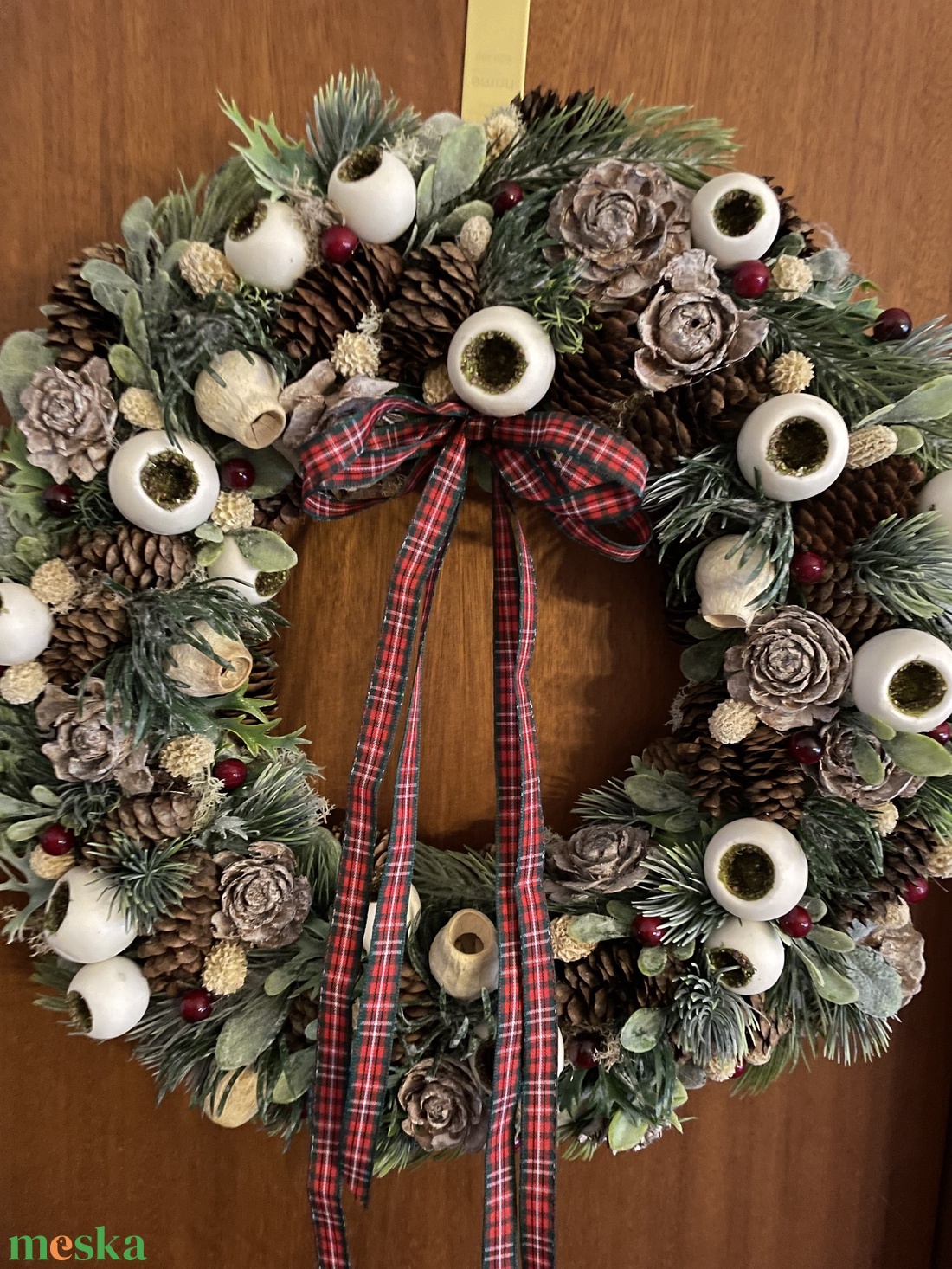 Téli ajtódísz - otthon & életmód - dekoráció - ajtó- és ablak dekoráció - ajtódísz & kopogtató - Meska.hu