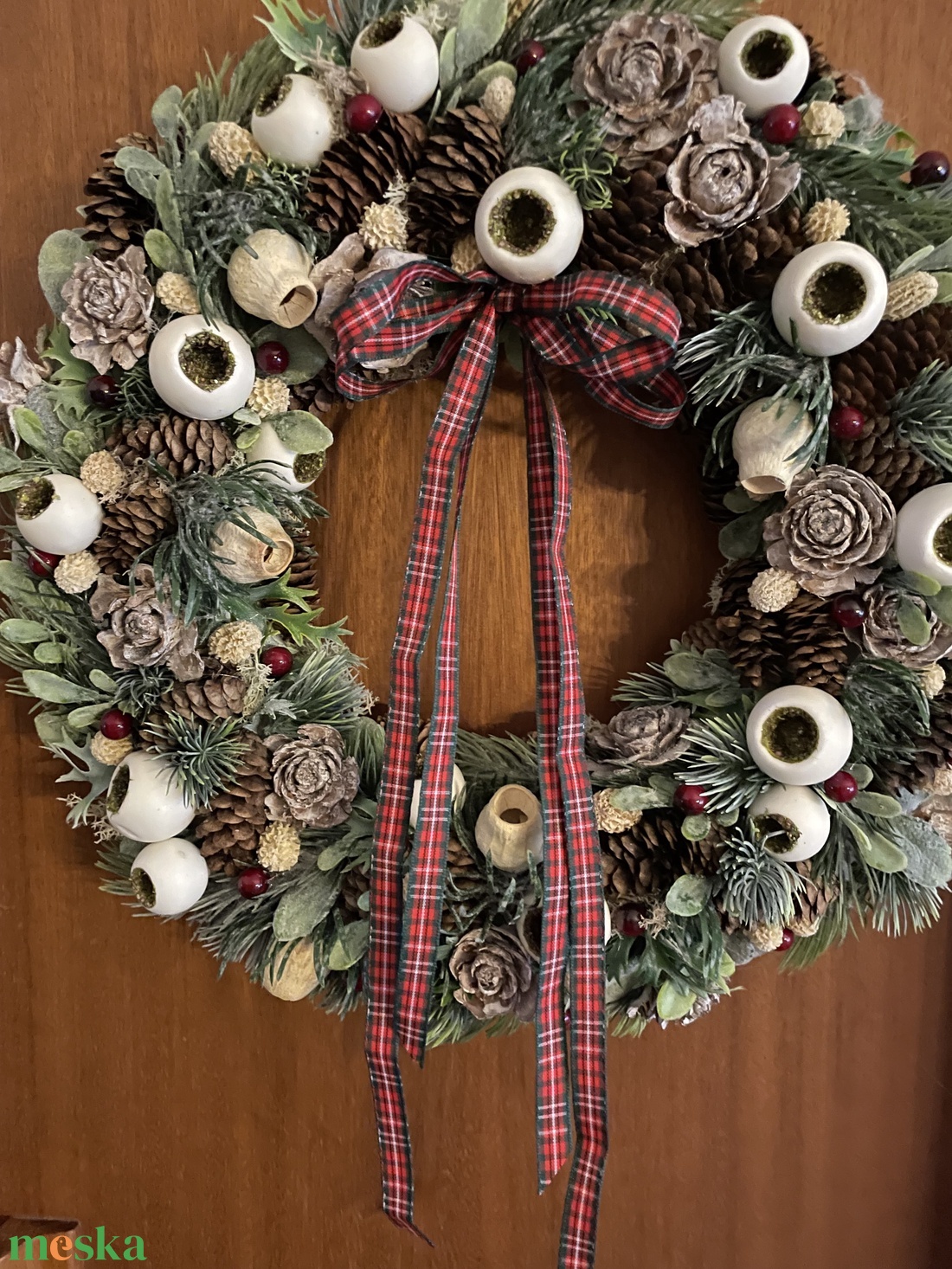 Téli ajtódísz - otthon & életmód - dekoráció - ajtó- és ablak dekoráció - ajtódísz & kopogtató - Meska.hu