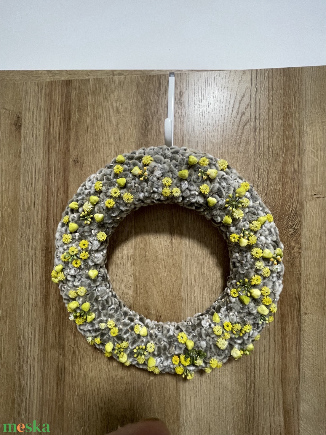 Tavaszi barkaszemes kopogtató - otthon & életmód - dekoráció - ajtó- és ablak dekoráció - ajtódísz & kopogtató - Meska.hu