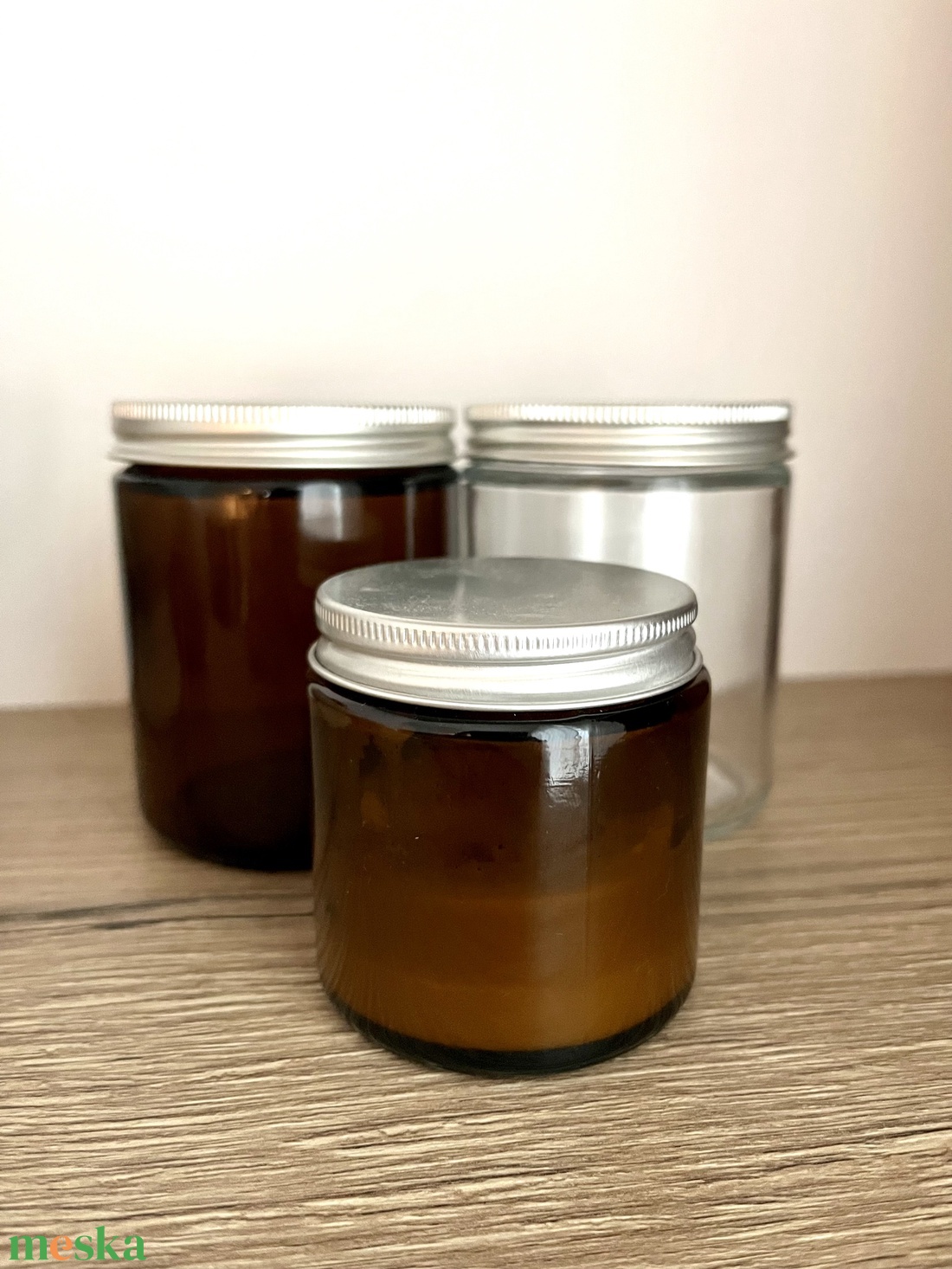 Üveg tégely üres - 100 ml, 200 ml - kellékek & szerszámok - vegyes alapanyag - gyertya alapanyag - szójaviasz gyertya alapanyag - Meska.hu