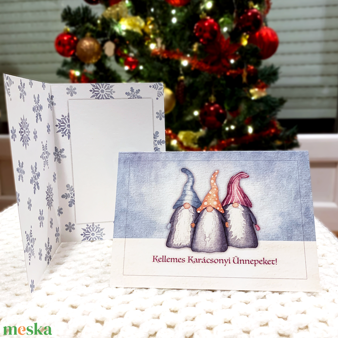 Manók karácsonyi üdvözlőlap - karácsony - karácsonyi ajándékozás - karácsonyi képeslap, üdvözlőlap, ajándékkísérő - Meska.hu