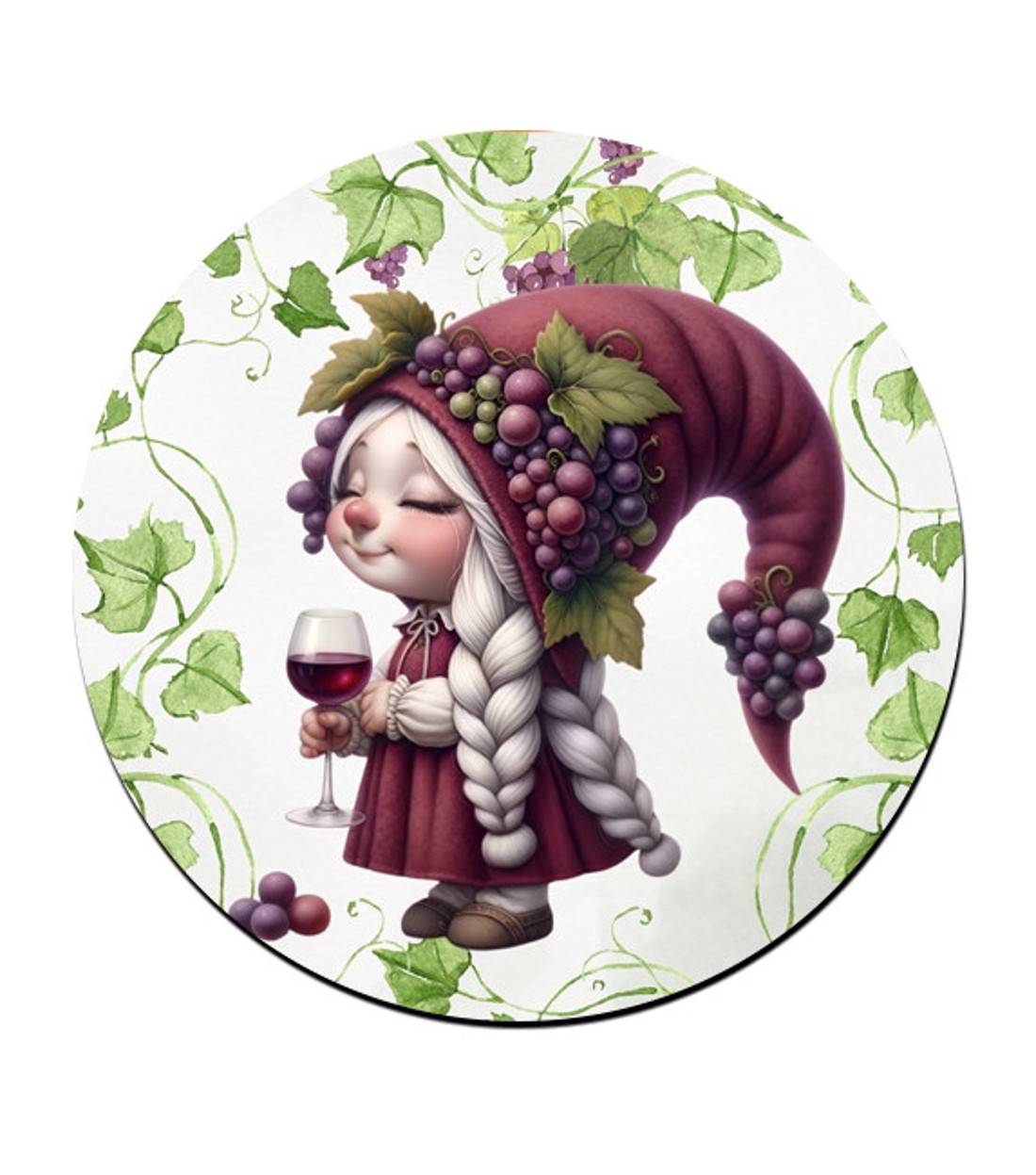 Cuki borász manó lány mintás bögre alátét -  - Meska.hu