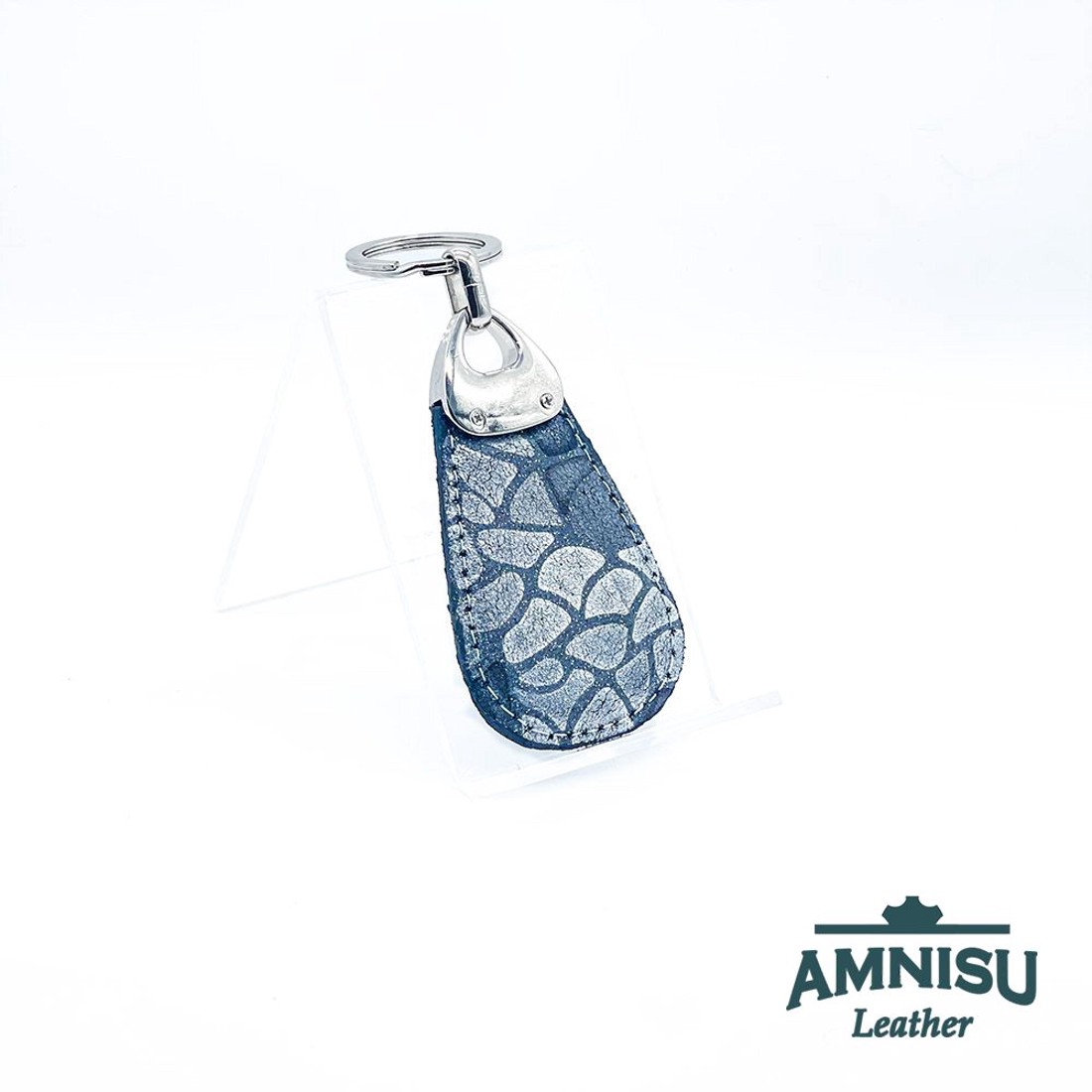 Szürke mintás csepp alakú swarovski köves kulcstartó H8010 - táska & tok - kulcstartó & táskadísz - kulcstartó - Meska.hu