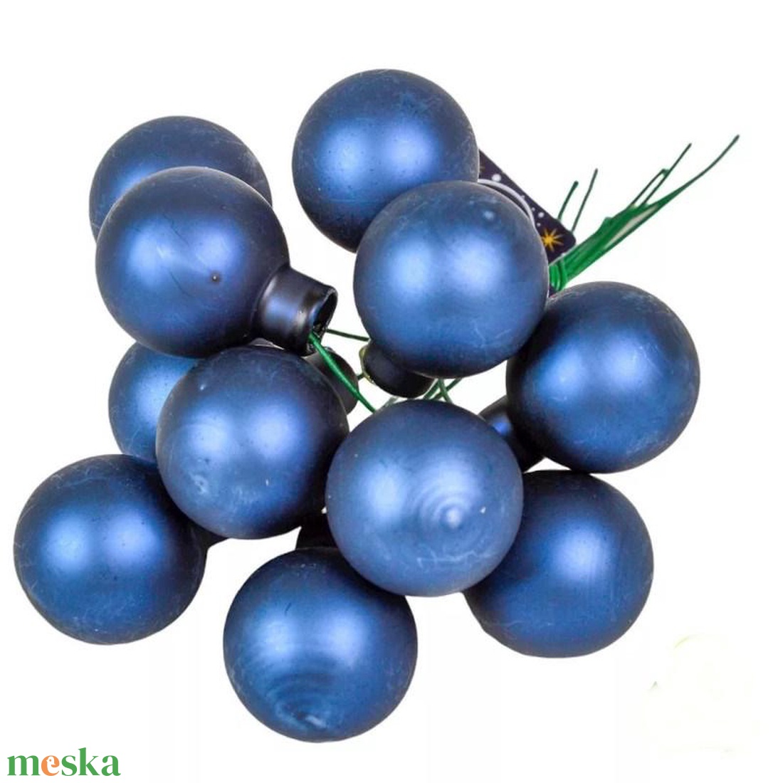 Üveggömb pick 2,5 cm - Éj kék - matt 12 db - kellékek & szerszámok - dekorációs kellékek - üveggömb pick - Meska.hu