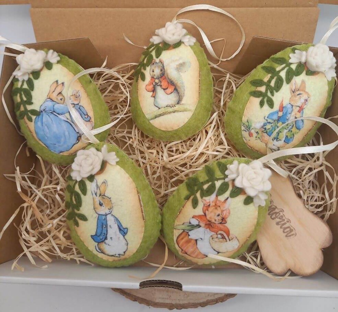 Húsvéti tojások, dobozban - zöld - otthon & életmód - dekoráció - fali és függő dekoráció - falra akasztható dekor - Meska.hu