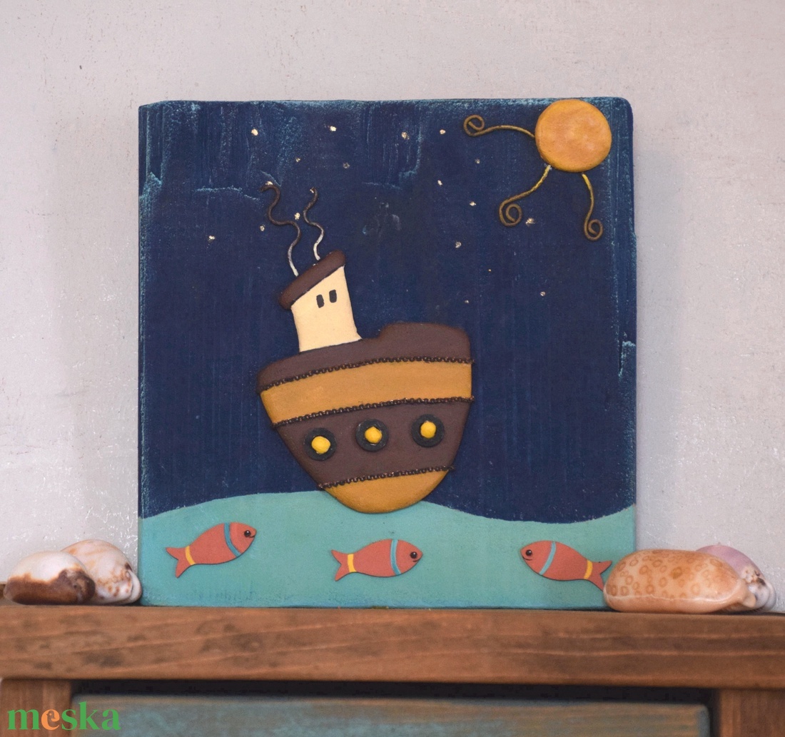 Gőzhajó - otthon & életmód - dekoráció - kép & falikép - 3d képek - Meska.hu