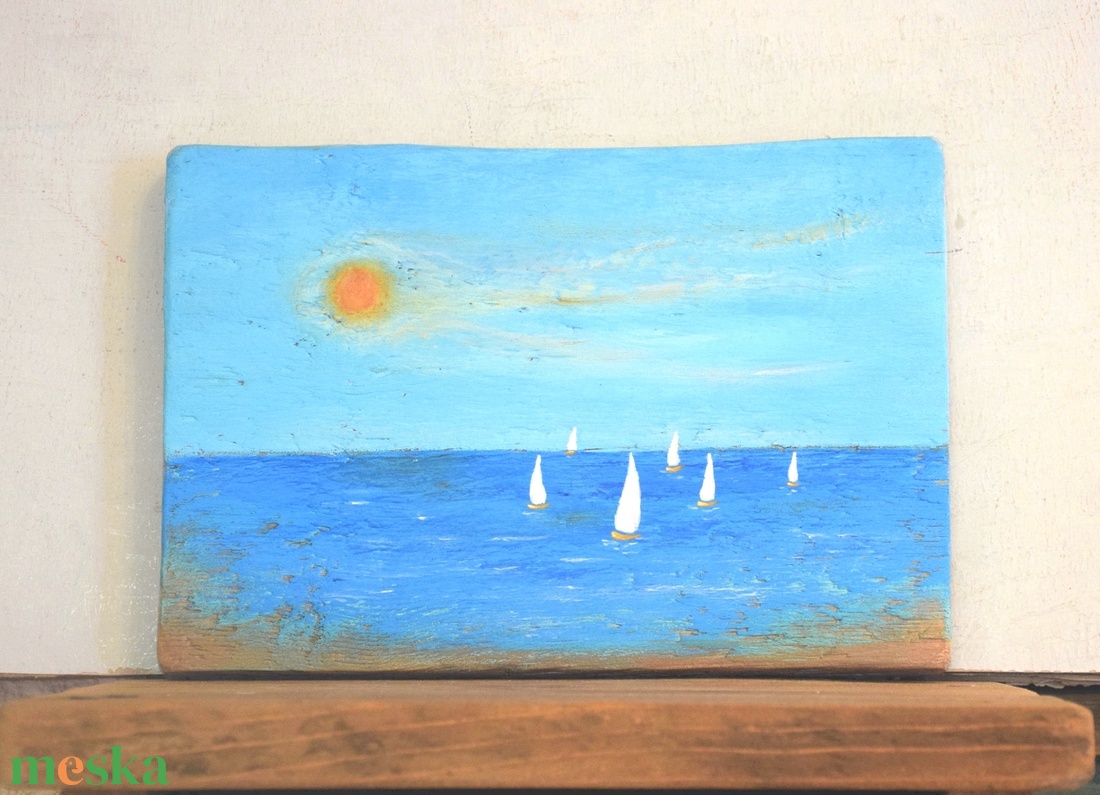 Vitorlások - művészet - festmény - akril - Meska.hu