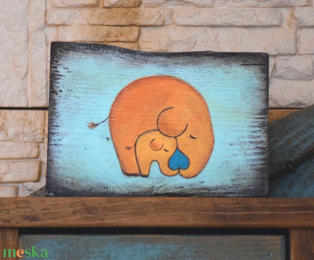 Anyai ölelés - művészet - festmény - akril - Meska.hu