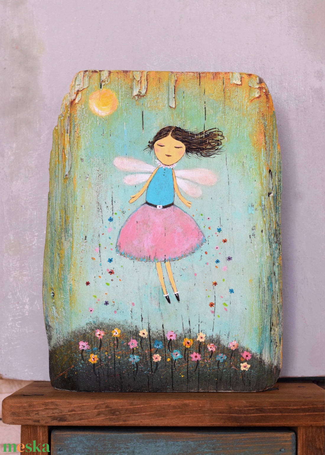 Tavasztündér - művészet - festmény - akril - Meska.hu