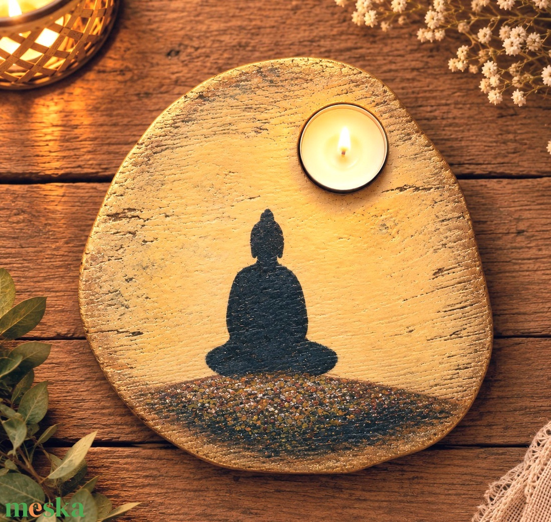 Buddha mécsestartó - otthon & életmód - gyertya, illat, aroma - mécses és mécsestartó - Meska.hu