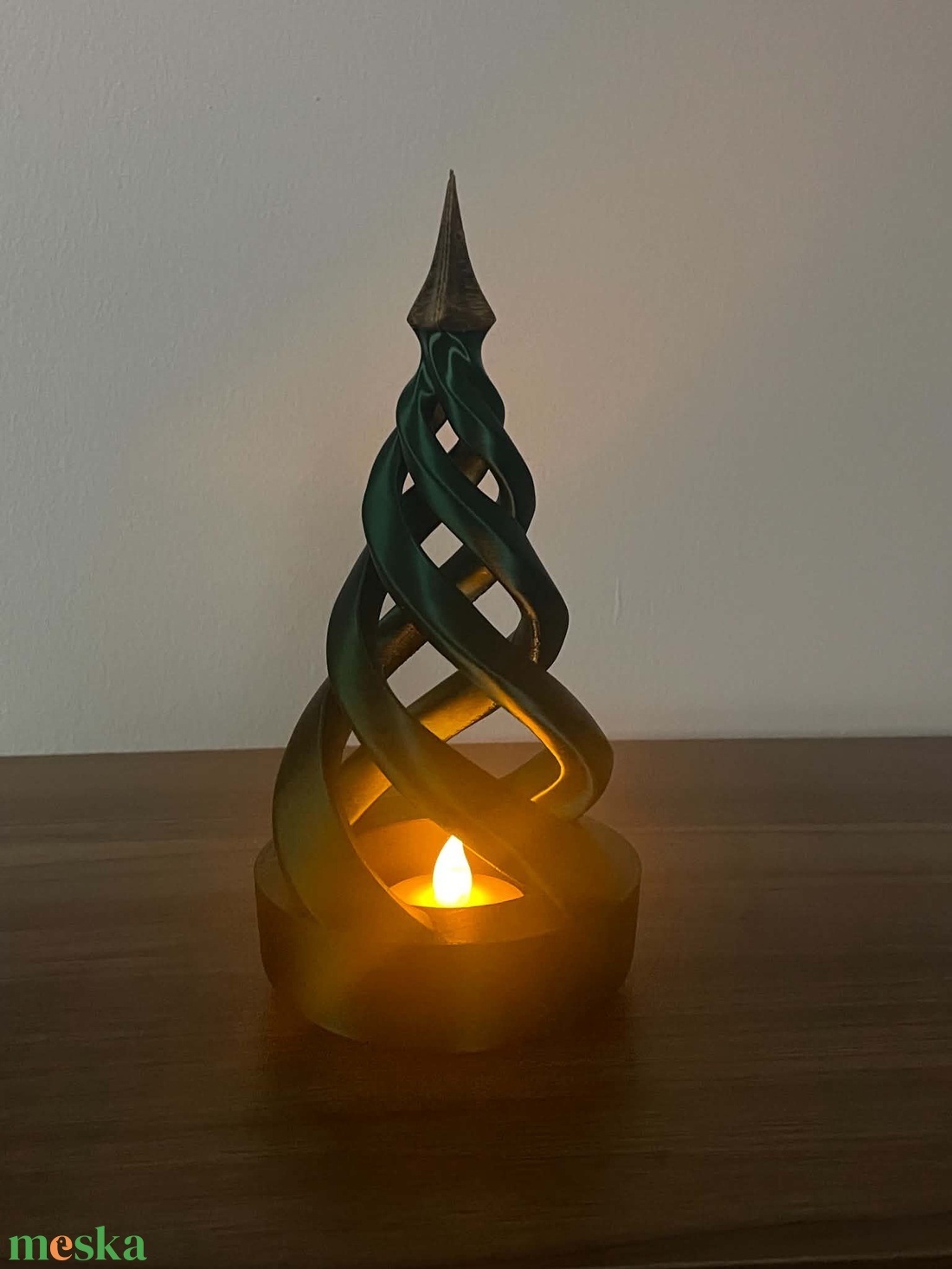  Spirál karácsonyfa mécsestartó � 3D nyomtatott dekoráció - karácsony - adventi díszek - adventi asztaldísz - Meska.hu