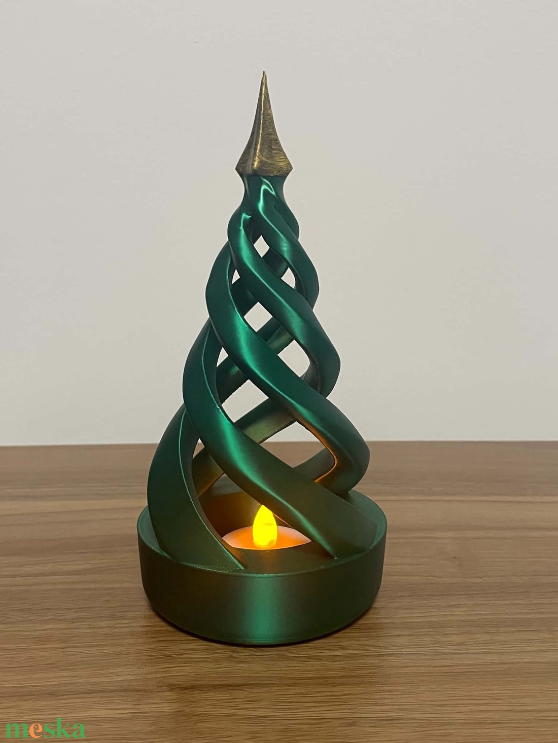  Spirál karácsonyfa mécsestartó � 3D nyomtatott dekoráció - karácsony - adventi díszek - adventi asztaldísz - Meska.hu