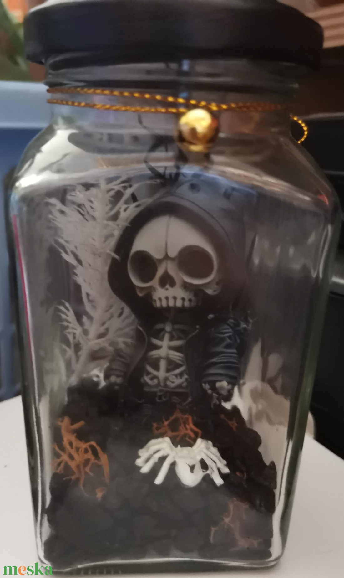 Johny a palackba zárt csonti  - otthon & életmód - dekoráció - halloween - halloweeni dekoráció - Meska.hu
