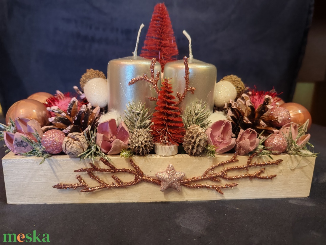 Karácsonyi, adventi dísz  - karácsony - adventi díszek - adventi asztaldísz - Meska.hu
