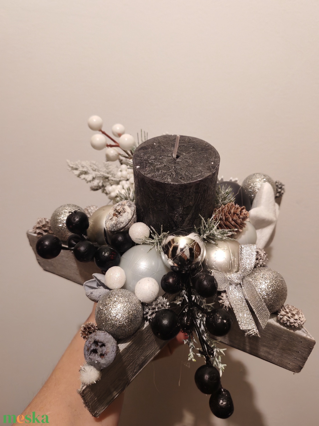 Csillag alakú adventi asztali dísz  - karácsony - adventi díszek - adventi asztaldísz - Meska.hu